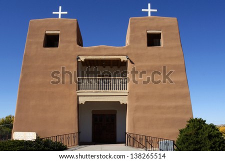 Sacred Heart Church at Nambe Pueblo, New Mexico.