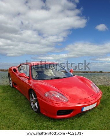 Sports car can be isolated with embedded clipping path