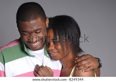 African American Couple in Studio Portrait Shoot