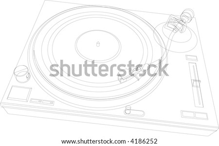 Vinyl Turntable (Vector)