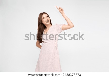 Similar – Image, Stock Photo Cheerful Asian woman looking at camera