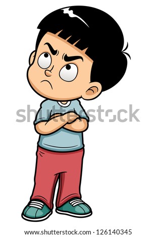 Illustration Of Angry Teenage Boy - 126140345 : Shutterstock