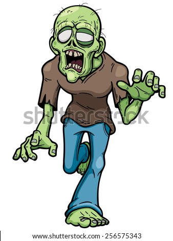 Vector illustration of Cartoon zombie