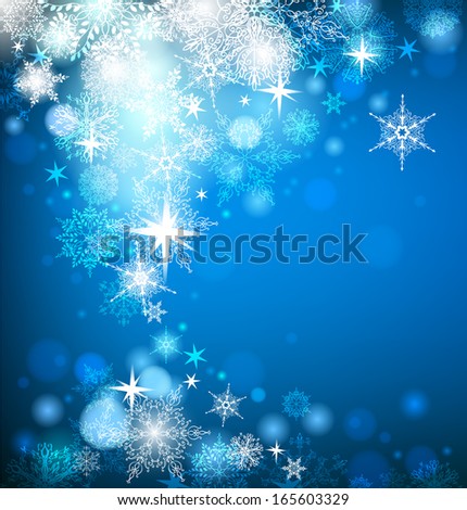 Abstract Christmas Background With Snowflakes. Stock Photo 165603329 : Shutterstock