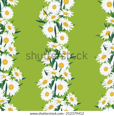 Flower seamless background. Flower chamomile pattern. Floral seamless texture with flowers tulips. Flourish wallpaper