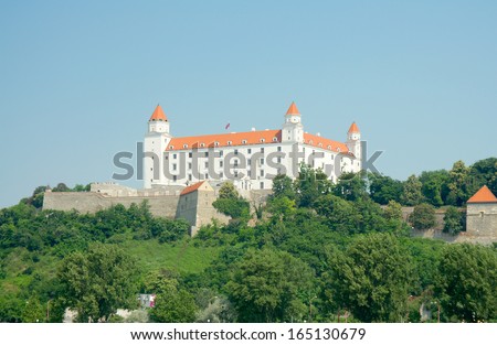 View of Bratislava Castle (founded in IX century), Bratislava, Slovakia