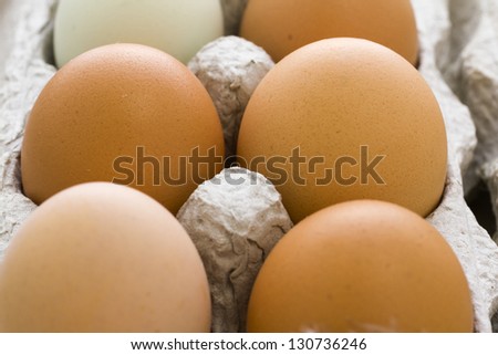 Fresh eggs delivered from the local farm.