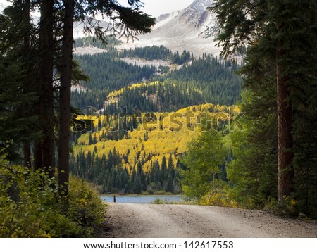 Mountain road near the Lost Lake, Colorado.