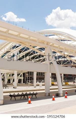 Denver, Colorado/ USA-26 May, 2014: Progress of redevelopment of Union Station in Denver.