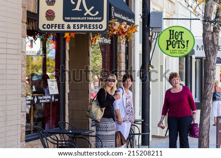 Littleton, Colorado, USA-September 3, 2014. Main street of historic downtown.