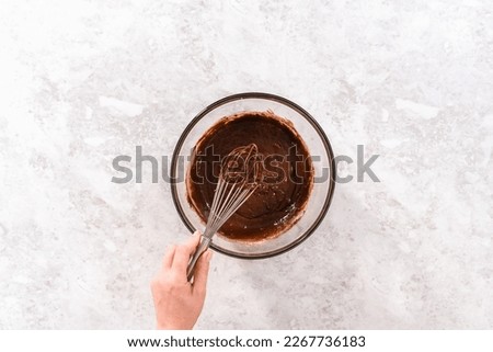 Similar – Image, Stock Photo Strawberry cake with mixed flour