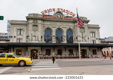 Denver, Colorado, USA-November 23, 2014. Remodeled historical Union Station in Denver, Colorado.