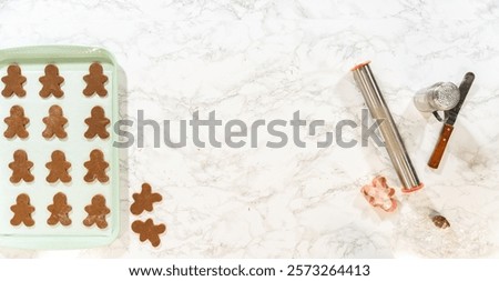 Similar – Image, Stock Photo Baking tools on marble table