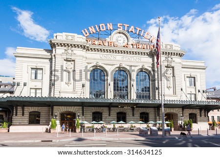 Denver, Colorado, USA-September 7, 2015. Renovated Union Station in Downtown Denver, Colorado.