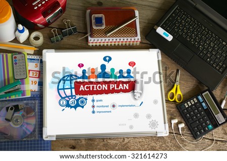 Action plan design concepts for business, consulting, finance, management, career.