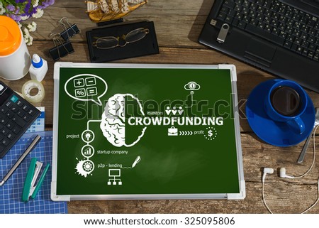 Crowdfunding design concepts for business, consulting, finance, management, career.