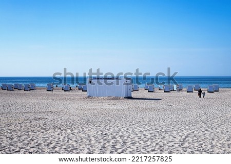 Similar – Image, Stock Photo Deserted beach in Warnemünde