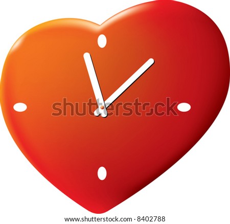 Time of the Valentine's day. A vector illustration.