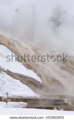 Mammoth Hot Springs, Winter, Yellowstone NP, WY