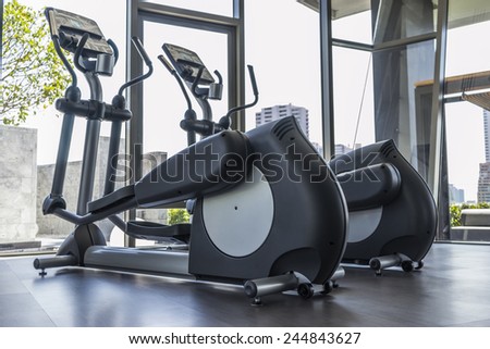 elliptical cross trainer in  fitness room