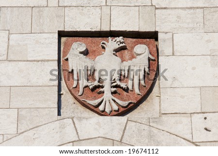 Polish Coat Of Arms On Wawel Cathedral In Krakow Stock Photo 19674112 ...