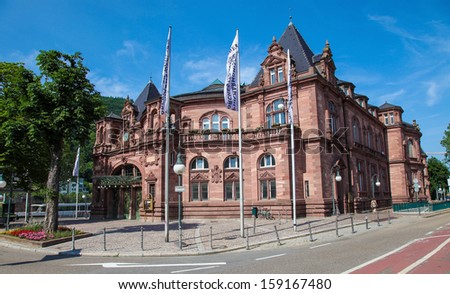 HEIDELBERG, GERMANY - JUNE 19: The Stadthalle is a famous congress and cultural center in the old town of Heidelberg, Germany, on June 19th, 2013. This building was created in 1901-1903.