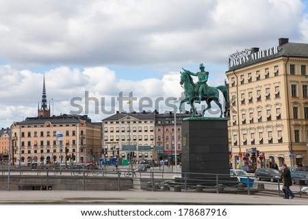 STOCKHOLM, SWEDEN - APRIL 18,2010: Unidentified people in the center of Stockholm. Stockholm is the capital of Sweden.