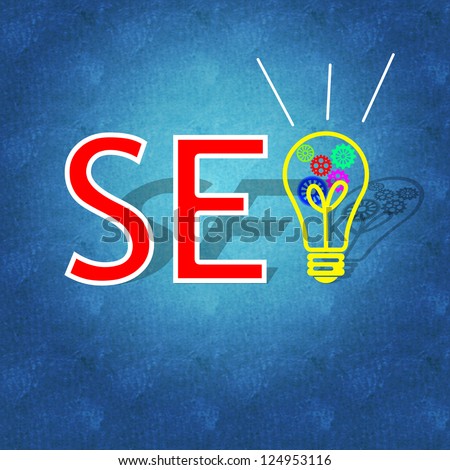 Search Engine Optimization concept with a light bulb signifying competitive advantage