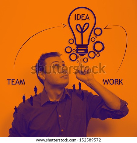 Business teamwork and idea concept