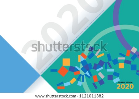 Abstract Rectangle and square. Tokyo 2020 vector template for backgrounds.