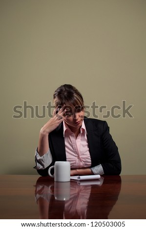 Stressed business woman