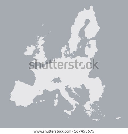 grey map of European Union ストックフォト © 