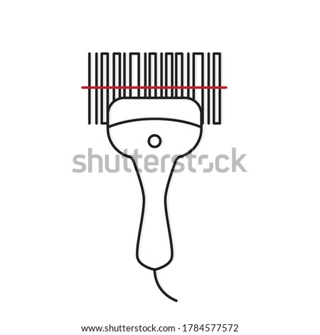 barcode scanner icon - vector illustration