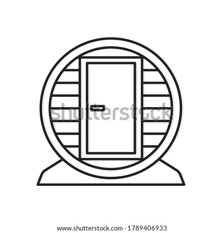 Similar – Image, Stock Photo a wooden sauna from the inside with a man taking a sauna