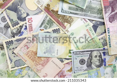 different foreign currency background- concept of exchange rate