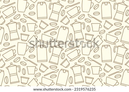 Similar – Image, Stock Photo Pattern of coffee capsules on pink background