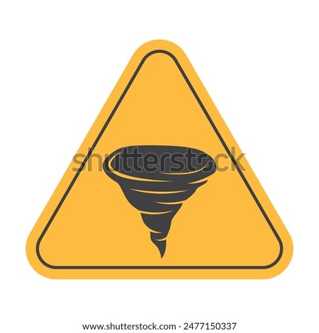 tornado warning sign, hazardous weather condition concept- vector illustration
