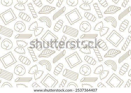 Similar – Image, Stock Photo Different raw pasta types in three wooden spoons