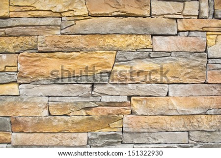 Stacked artificial  stone wall detail - Background - Stone pattern