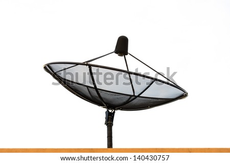 Satellite dish for communication. Network technology.