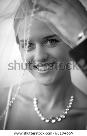 Portrait of the bride  with the veil