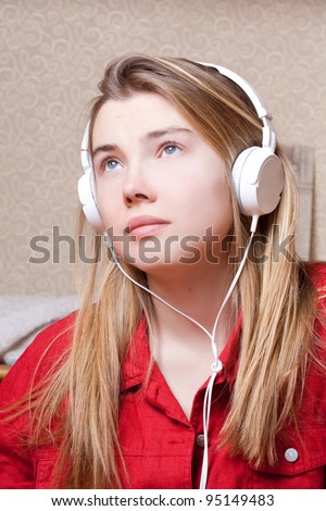 Dreaming girl or listening to radio