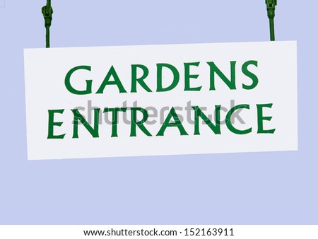 gardens entrance sign