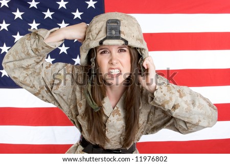 Angry Female Marine