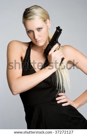 Sexy Spy Holding Gun Stock Photo 37272127 : Shutterstock