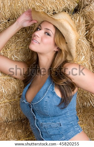 Country Woman Wearing Hat