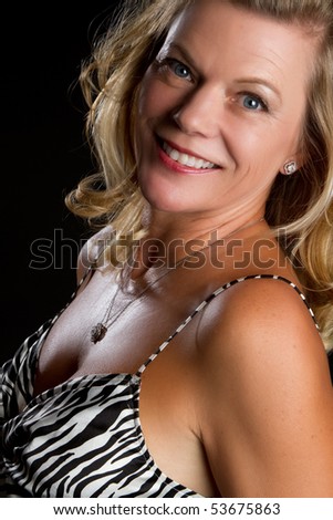 Beautiful smiling middle aged woman