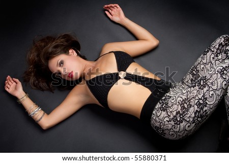Sexy latina woman laying down