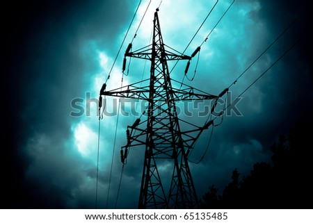 Power Line Stock Photo 65135485 : Shutterstock