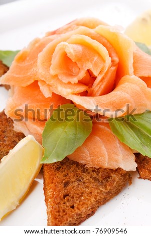 flower from smoked salmon